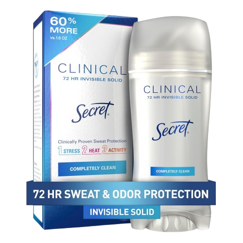 Secret Clinical Strength Antiperspirant Deodorant for Women, 72hr Sweat & Odor Protection