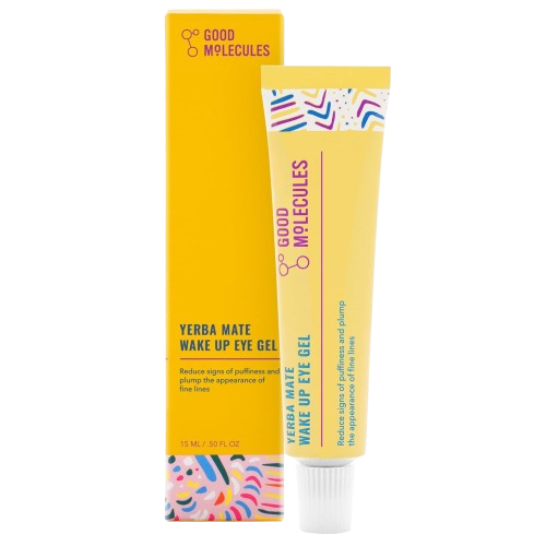 Good Molecules Yerba Mate Wake Up Eye Gel with Hyaluronic Acid & Caffeine for Dark Circles, 15ml